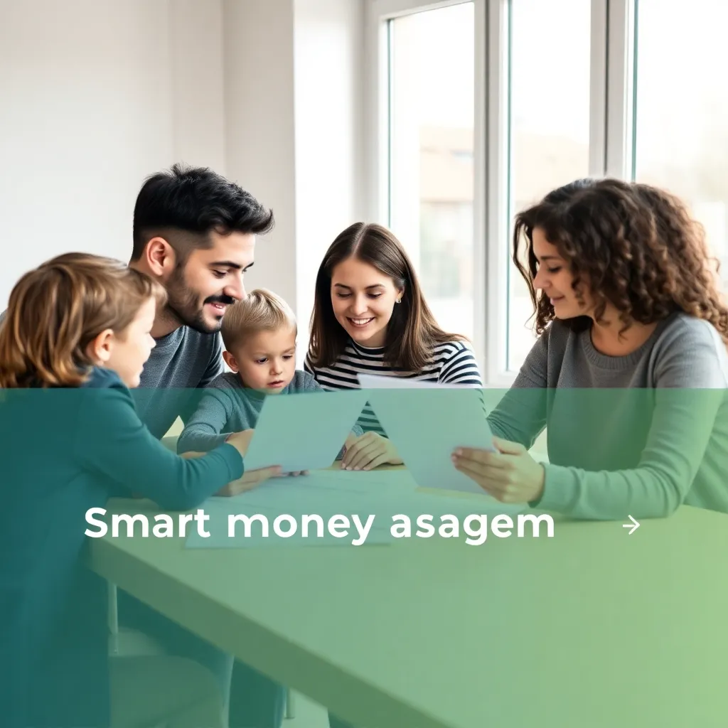 Nederlands gezin dat samen aan tafel de financiën bespreekt