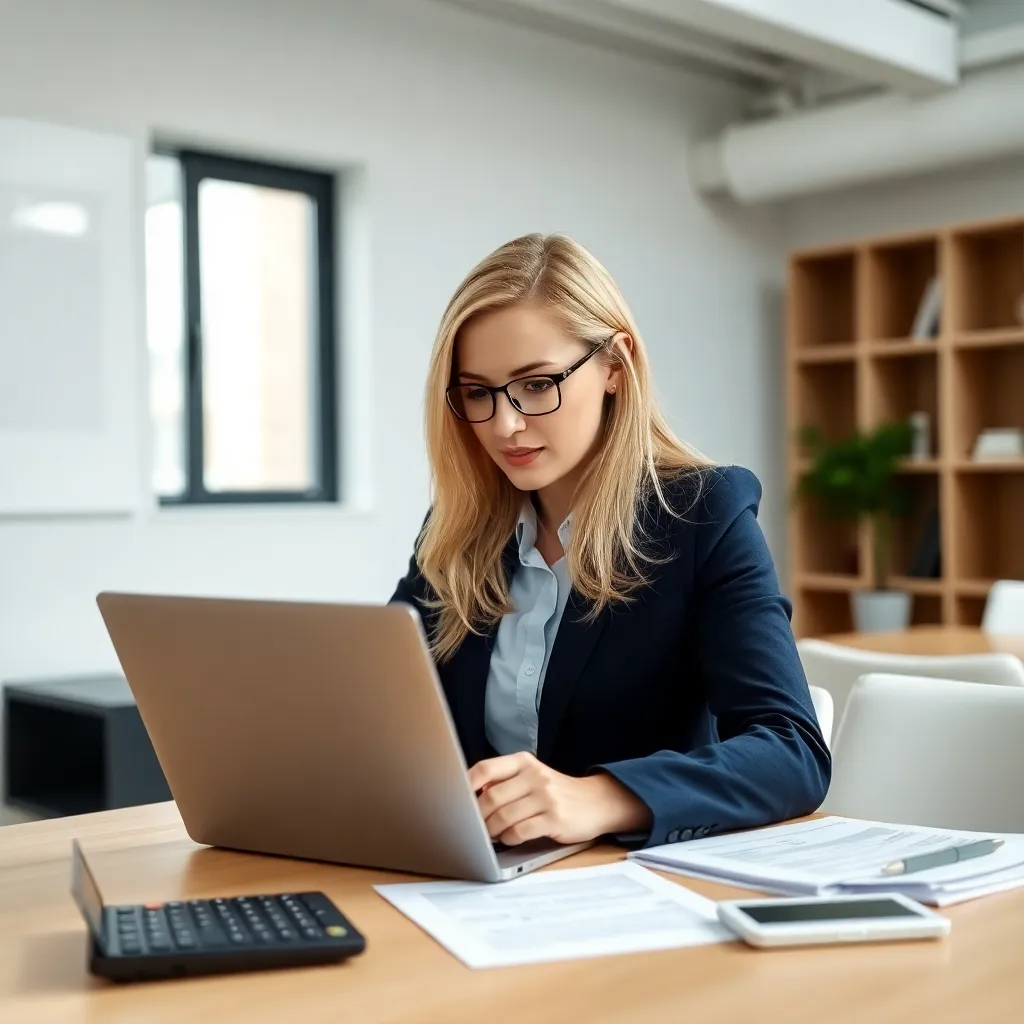 Jonge professional die budgetplanning leert