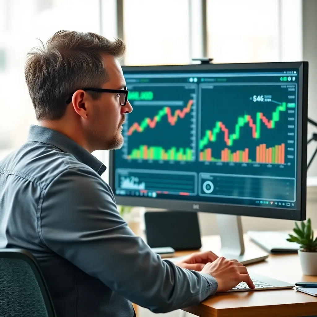 Persoon die financiële doelen plant op tablet