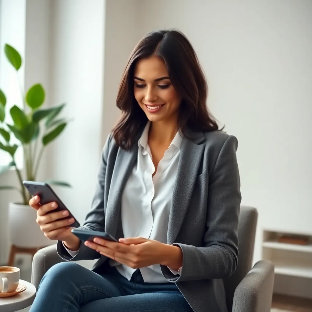 Vrouw werkt aan digitale financiële tools op tablet